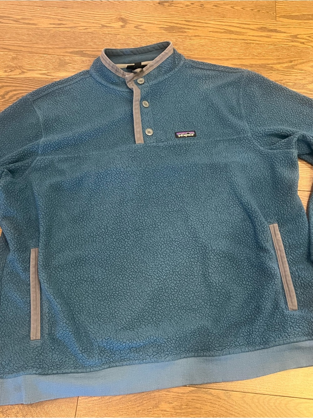 Patagonia Synchilla Snap-T Pullover Fleece Teal Blue XXL